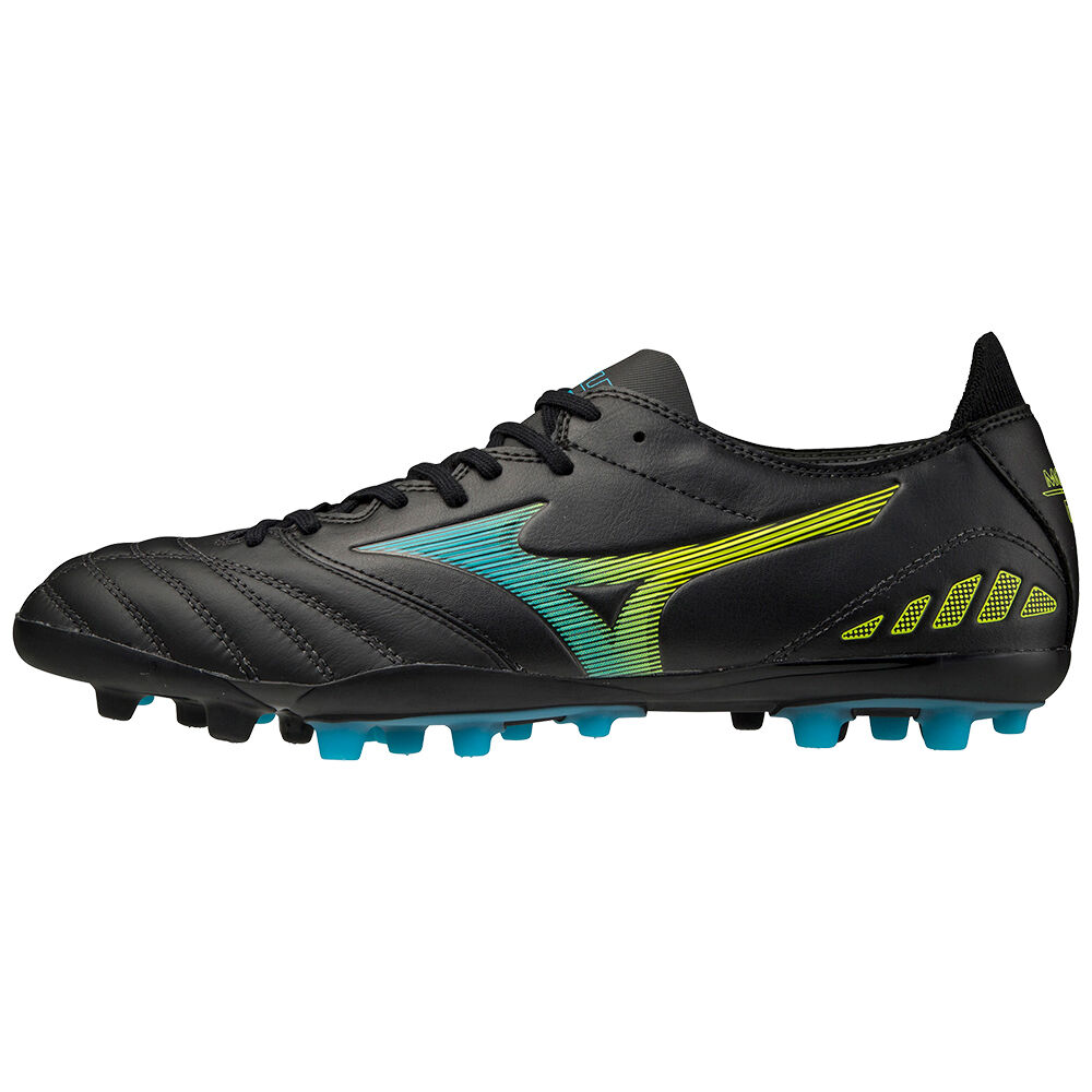 Tacos de Futbol Mizuno Morelia Neo Iii Pro Ag Para Hombre Negros/Azules Turquesa 7849305-AF